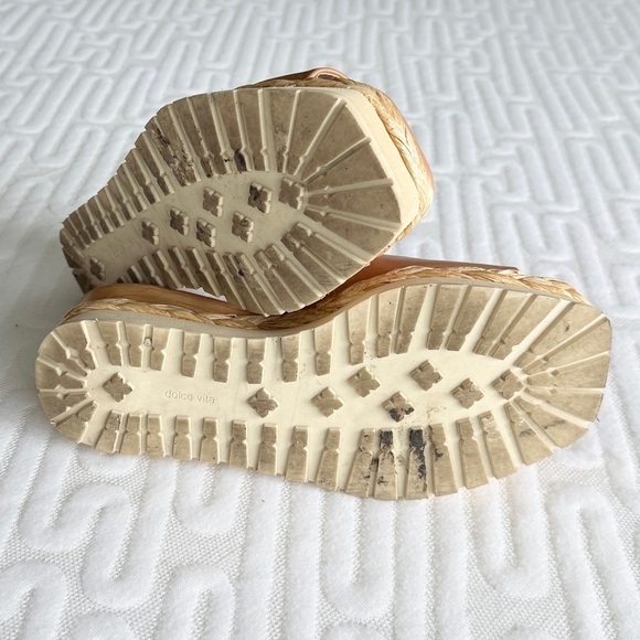 🤎 Dolce Vita Chavi Tan Mules Slide Sandals with Rubber Wedge Sole - Picture 6 of 14